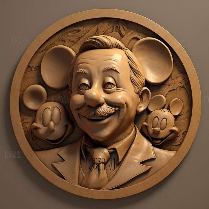 Walt Disney c 4 stl model for CNC